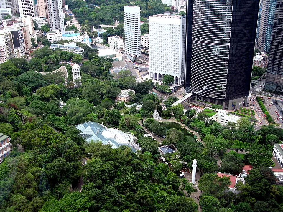 View of Hong Kong Park in Hong Kong